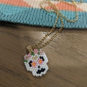 Handcrafted Beaded Skull Pendent